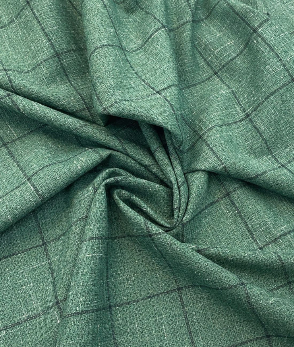 Raymond Wool + Linen Luxury Checks Suiting Fabric