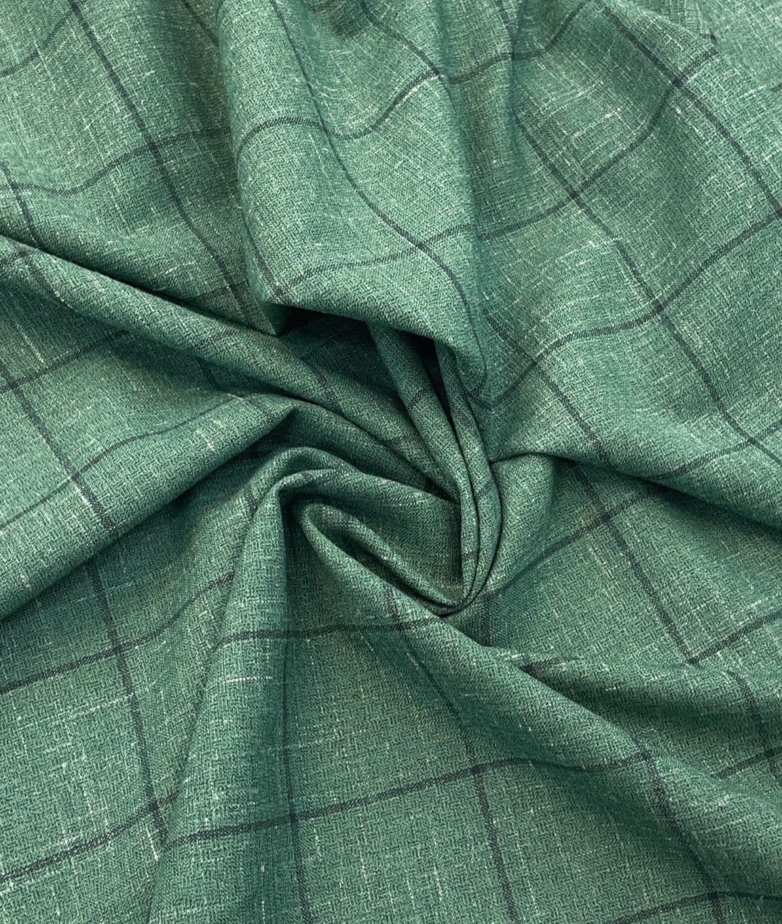 Raymond Wool + Linen Luxury Checks Suiting Fabric