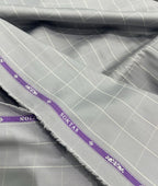 Soktas Checks Luxury 2 Ply Giza Cotton Fabric for Men's Shirts