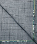 J.Hampstead Super 100's Counts Lycra Checkered Suiting Fabric for Suits & Pants