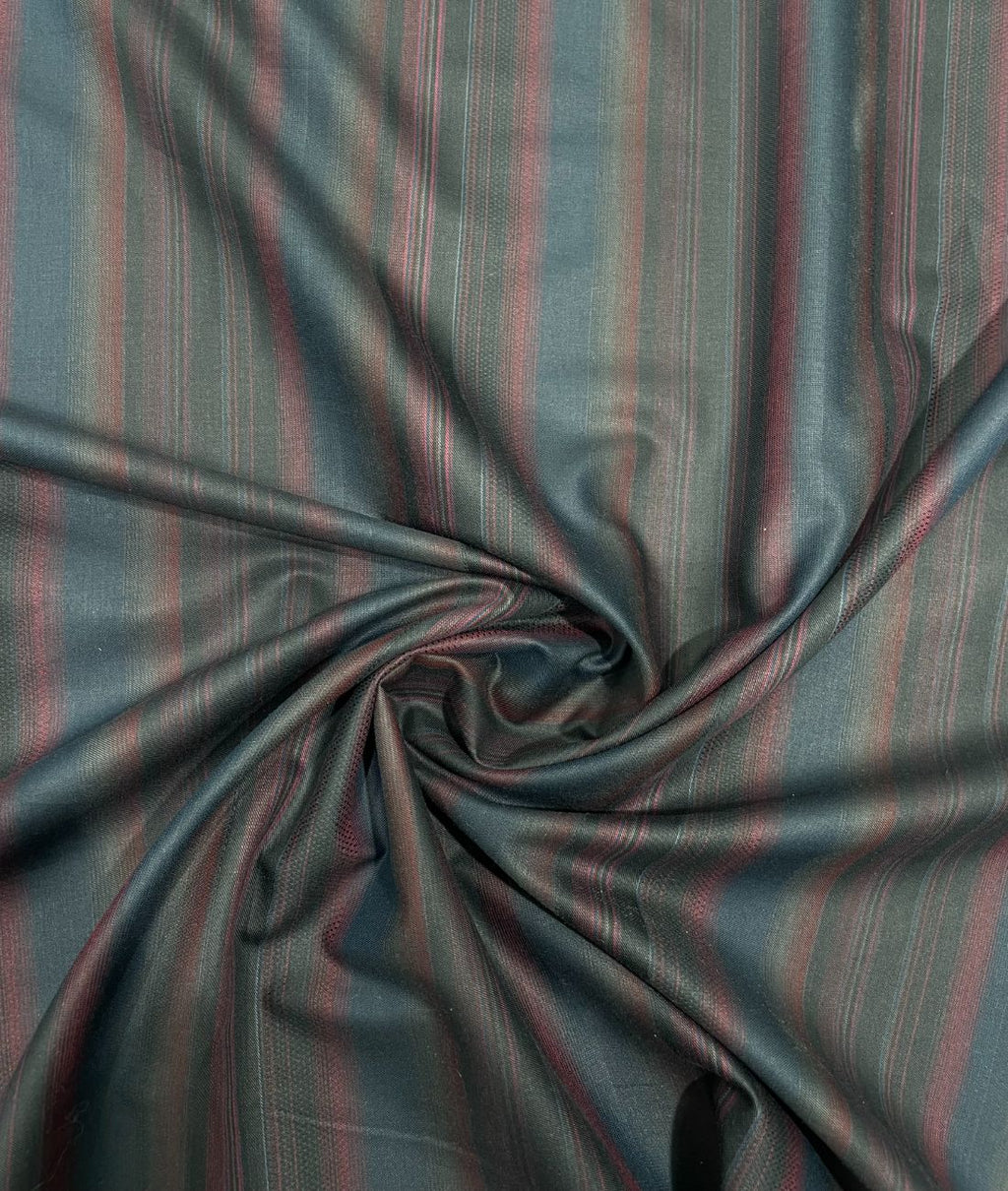 Loro Piana Stripe Luxury Designer Giza Cotton Fabric for Shirt
