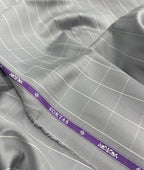 Soktas Checks Luxury 2 Ply Giza Cotton Fabric for Men's Shirts