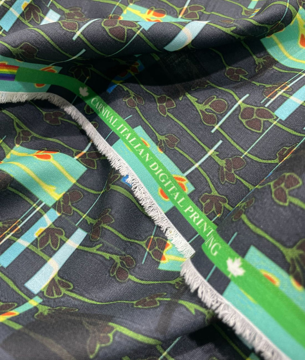 EcoChic Printed Anti Wrinke Cotton Fabric for Men's Shirts & Kurta