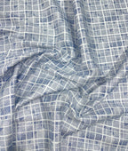 White Abstract Printed Luxury Giza Cotton Fabric for Men's Shirt