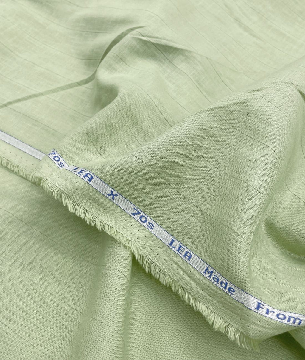 Mint Green 70s Lea Linen Blend Fabric – Ultra-Cool Summer Pastel