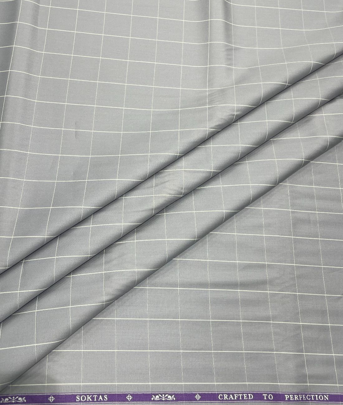 Soktas Checks Luxury 2 Ply Giza Cotton Fabric for Men's Shirts