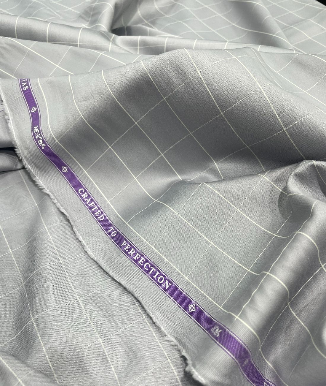 Soktas Checks Luxury 2 Ply Giza Cotton Fabric for Men's Shirts