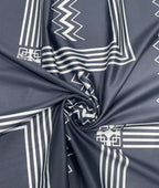 Luxury Abstract Printed Giza Cotton Fabric for Men's Shirt