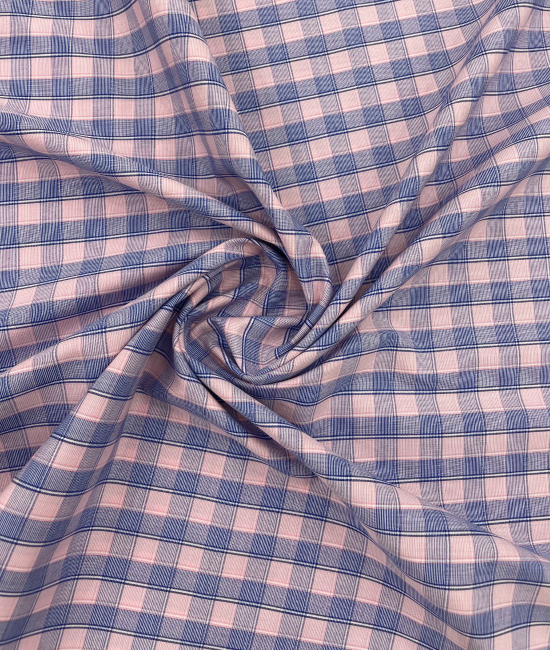 Raymond Pastel Checks Premium Cotton Fabric for Men's Shirt