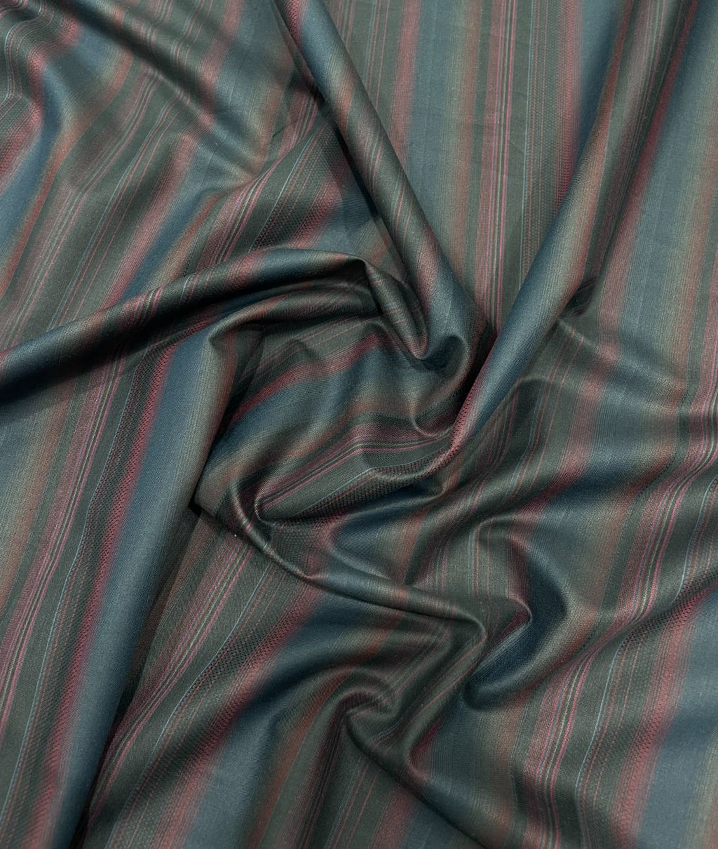 Loro Piana Stripe Luxury Designer Giza Cotton Fabric for Shirt