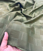 Olive Green Jacquard Giza Cotton Fabric for Shirt & Kurta