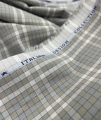 Rich Cotton Checks Shirt Fabric for Men's Formal Shirt
