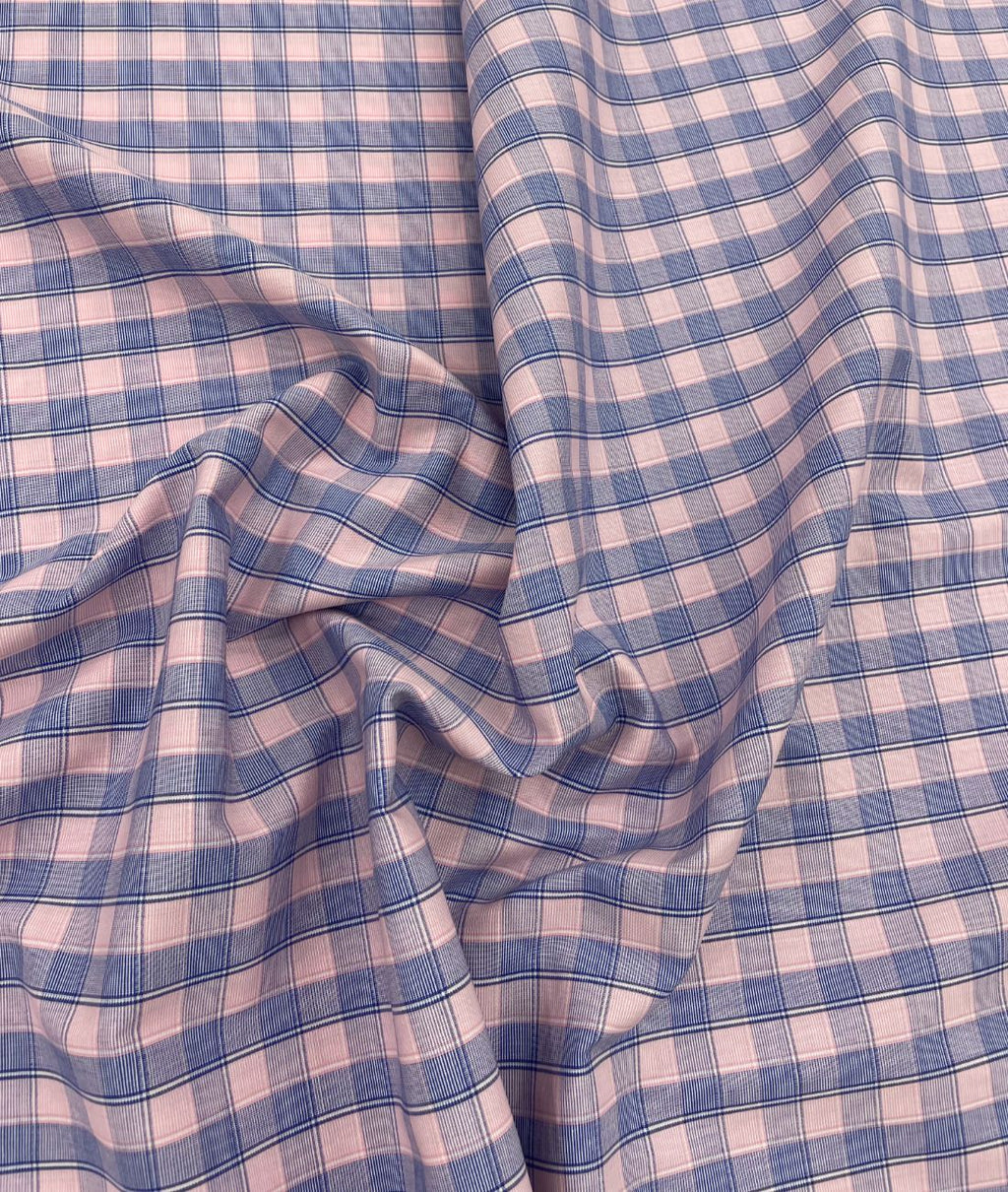 Raymond Pastel Checks Premium Cotton Fabric for Men's Shirt