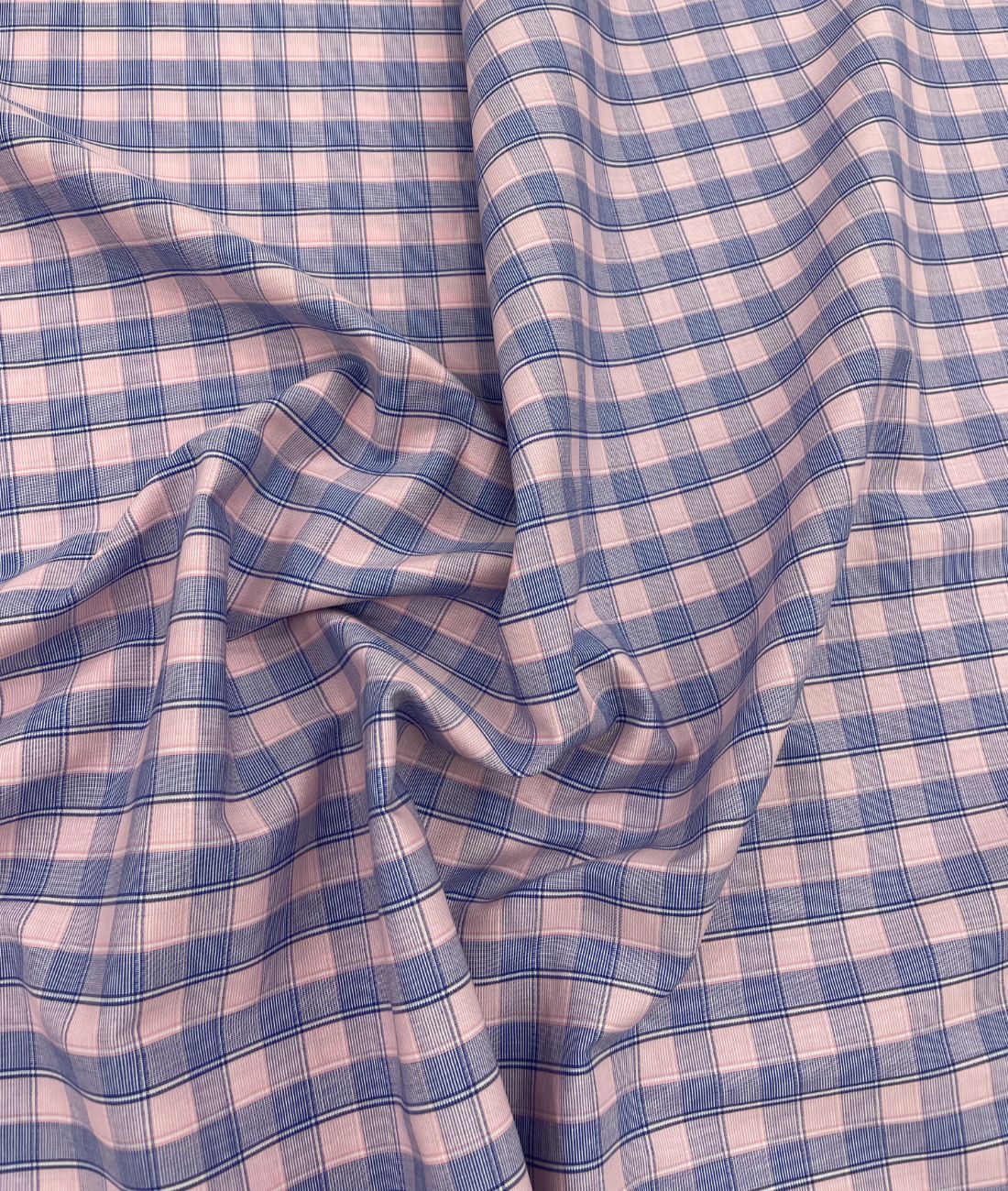 Raymond Pastel Checks Premium Cotton Fabric for Men's Shirt
