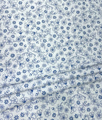 Loro Piana White Floral Printed Shirt Fabric for Men's Shirt