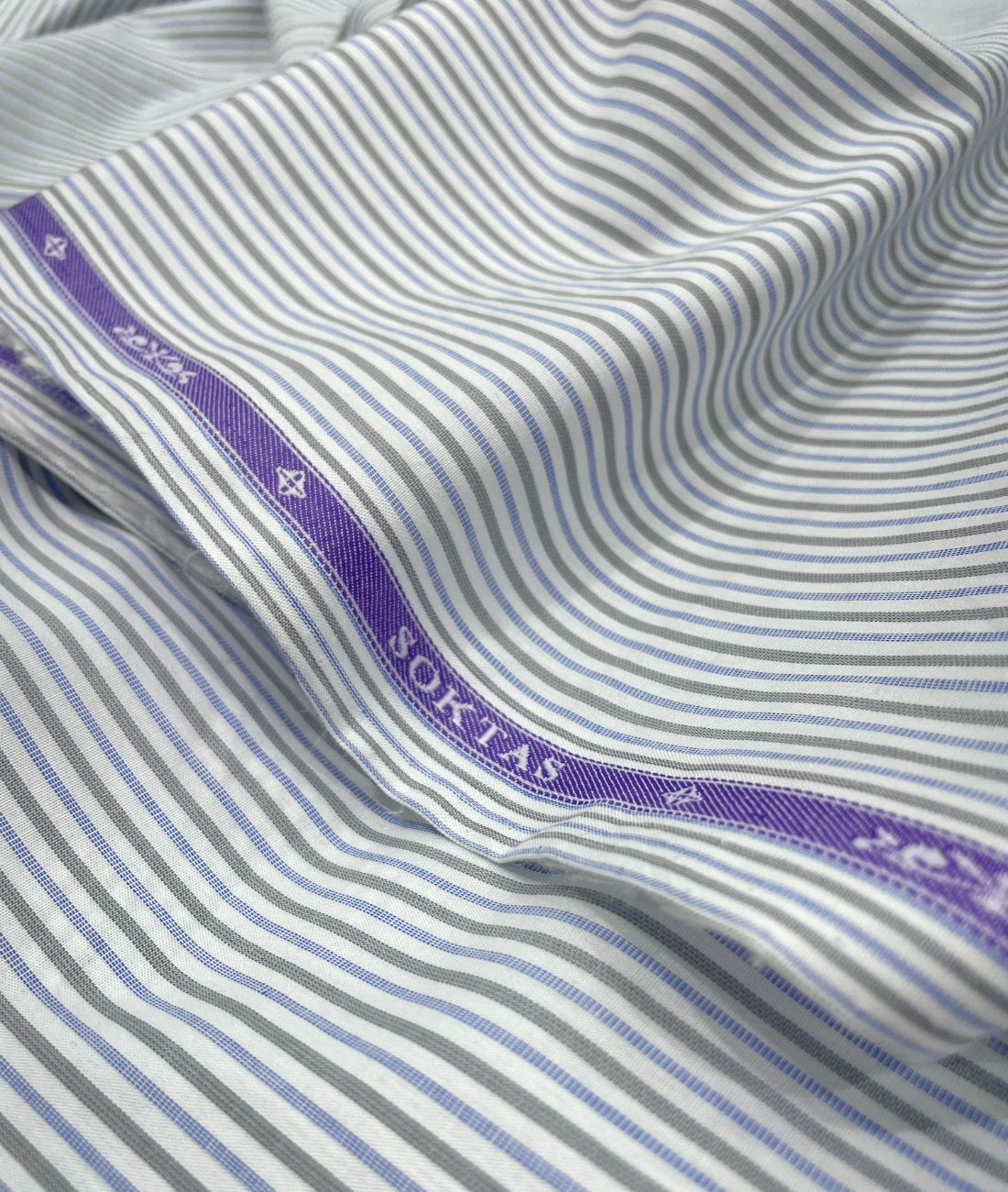 Soktas Stripe 2 Ply Cotton Fabric for Men's Shirt