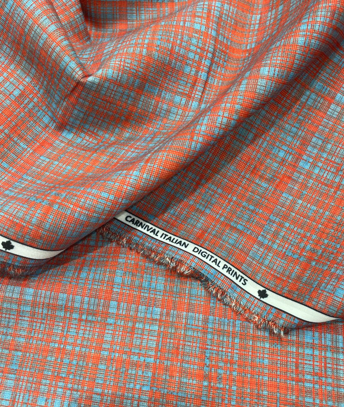 Heritage Check Printed Anti Wrinke Cotton Fabric for Men's Shirts & Kurta