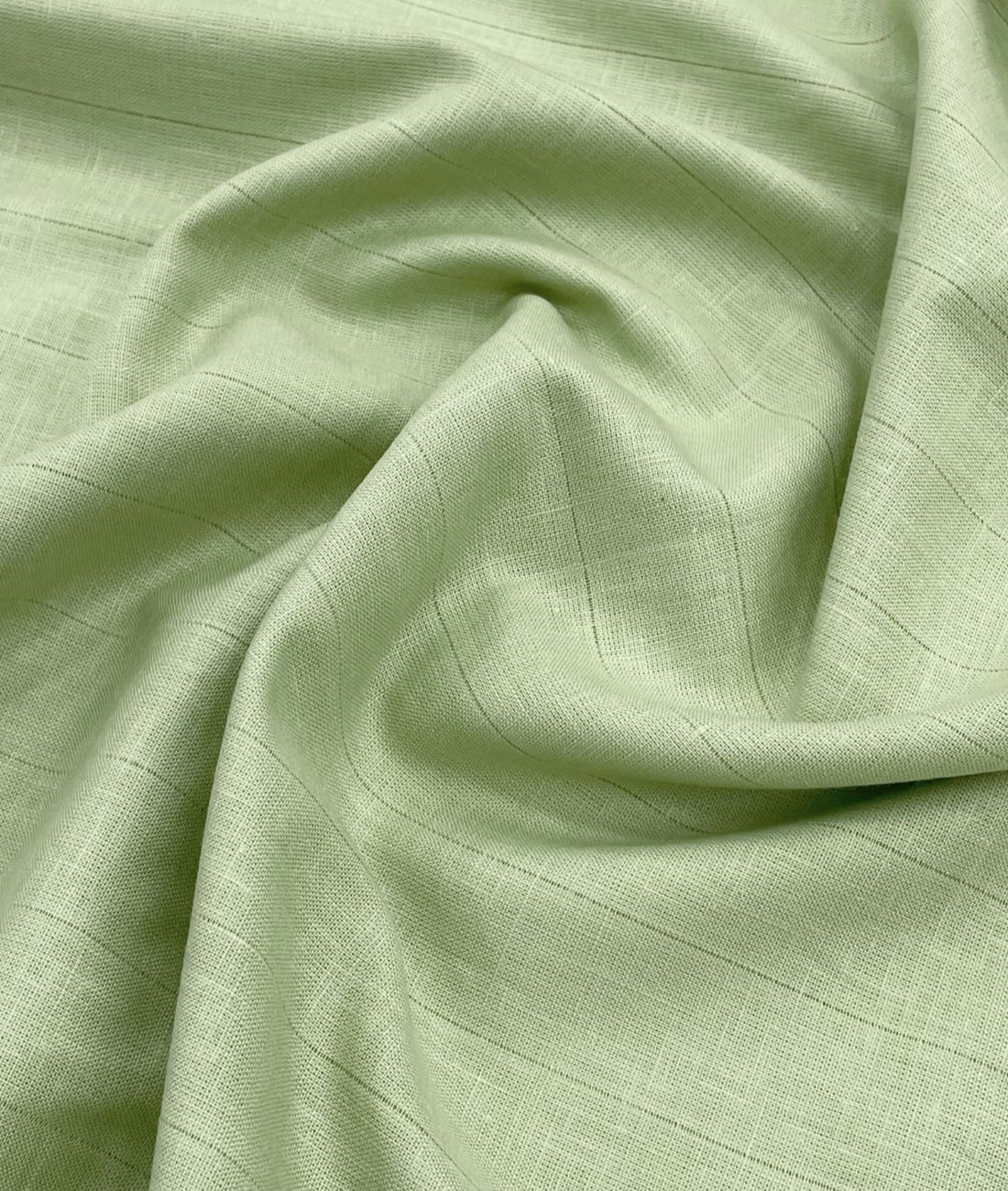 Mint Green 70s Lea Linen Blend Fabric – Ultra-Cool Summer Pastel