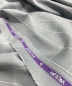 Soktas Checks Luxury 2 Ply Giza Cotton Fabric for Men's Shirts