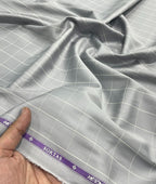 Soktas Checks Luxury 2 Ply Giza Cotton Fabric for Men's Shirts
