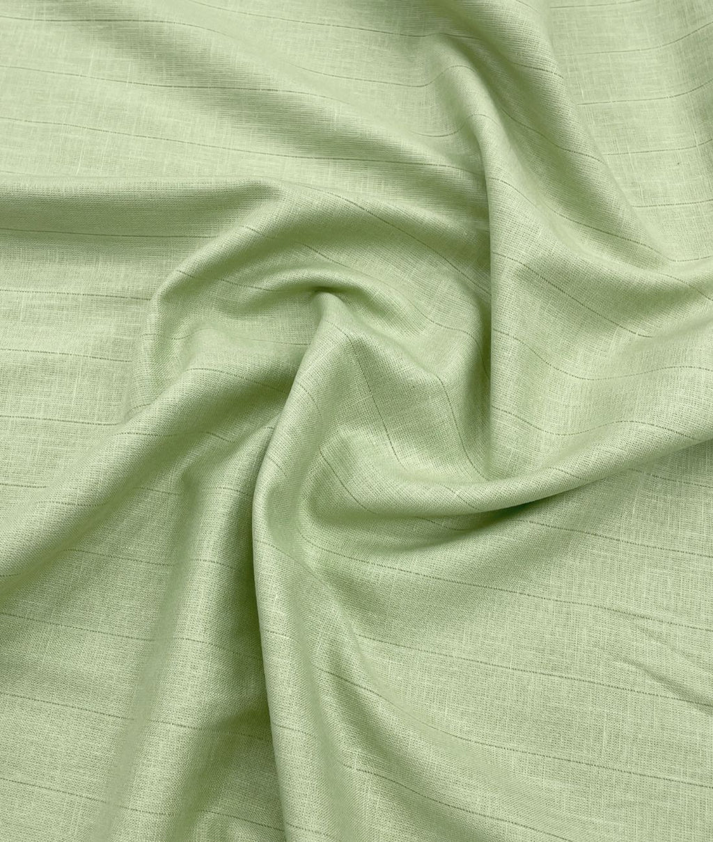 Mint Green 70s Lea Linen Blend Fabric – Ultra-Cool Summer Pastel