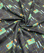EcoChic Printed Anti Wrinke Cotton Fabric for Men's Shirts & Kurta