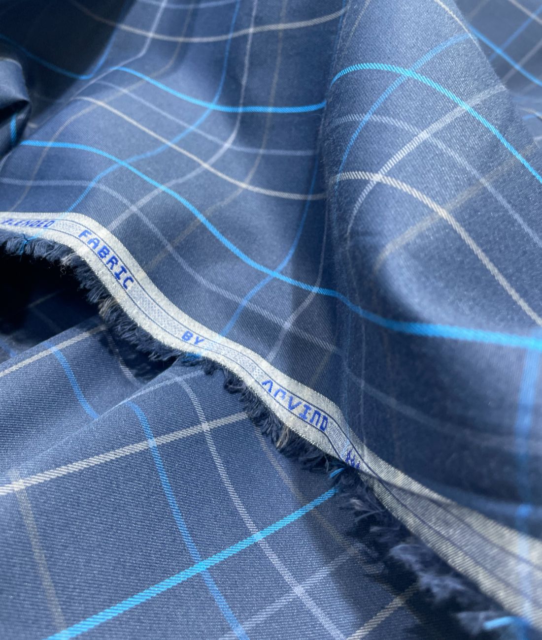 Arvind Premium Cotton Checks Fabric for Men's Shirt