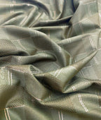 Olive Green Jacquard Giza Cotton Fabric for Shirt & Kurta