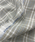 Rich Cotton Checks Shirt Fabric for Men's Formal Shirt