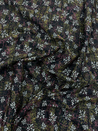 Brunello Ferragamo Floral Dark Print Giza Cotton Fabric