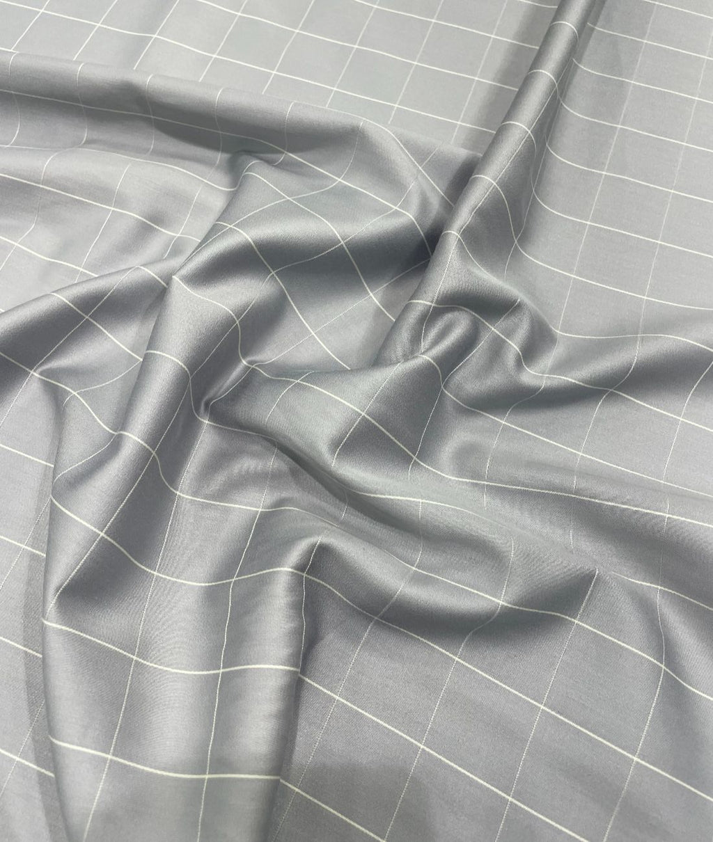 Soktas Checks Luxury 2 Ply Giza Cotton Fabric for Men's Shirts