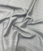 Soktas Checks Luxury 2 Ply Giza Cotton Fabric for Men's Shirts