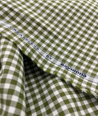Raymond Small Check Premium Cotton Fabric for Men's Shirt
