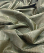 Olive Green Jacquard Giza Cotton Fabric for Shirt & Kurta