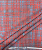 Heritage Check Printed Anti Wrinke Cotton Fabric for Men's Shirts & Kurta