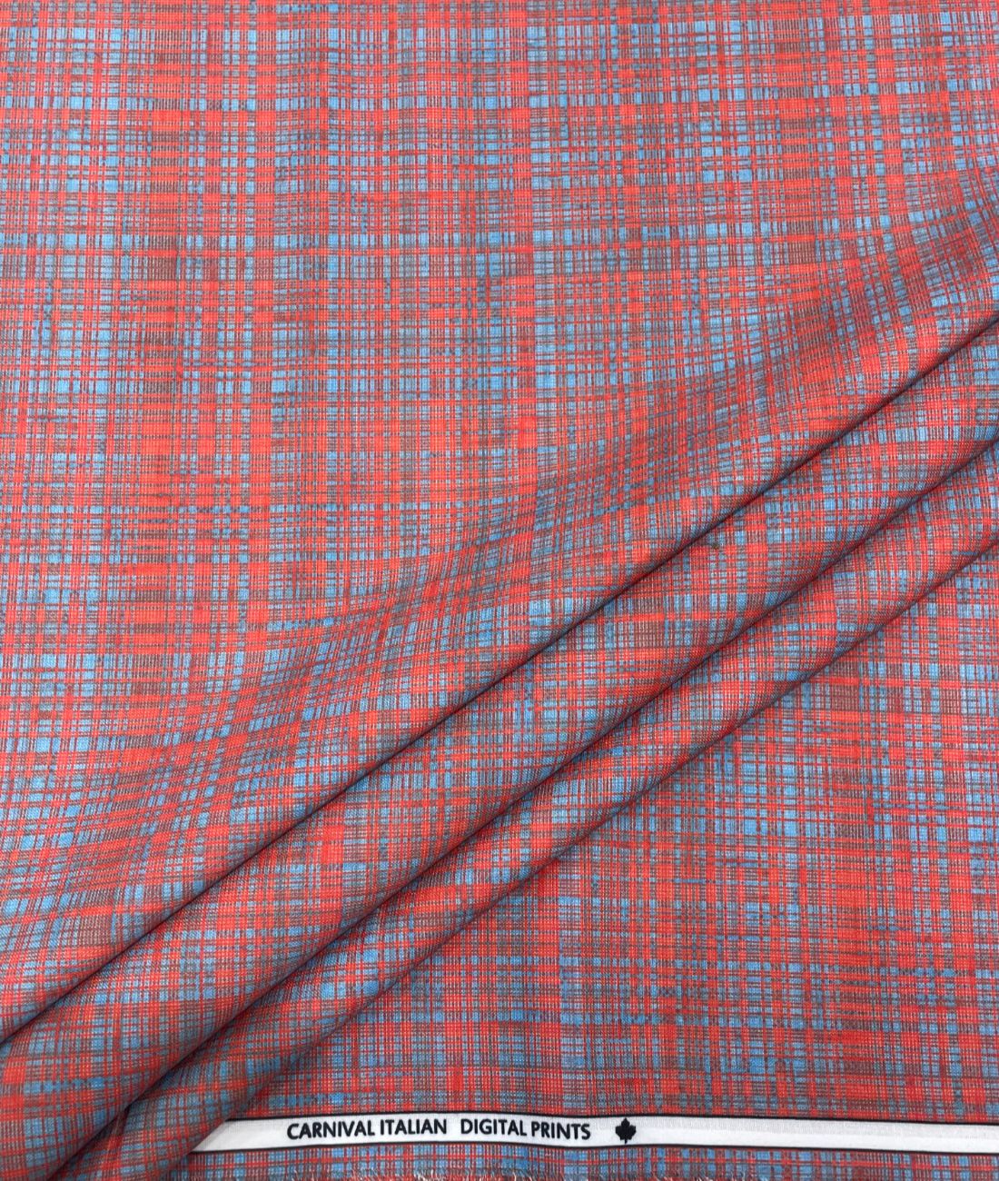 Heritage Check Printed Anti Wrinke Cotton Fabric for Men's Shirts & Kurta