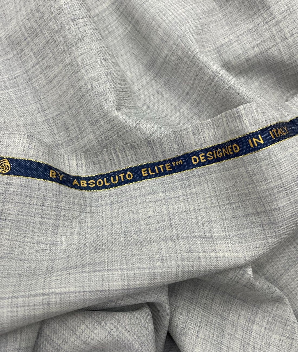 Absoluto Elite Luxury Grey Super 120's Counts Merino Wool Suiting Fabric