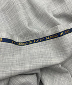Absoluto Elite Luxury Grey Super 120's Counts Merino Wool Suiting Fabric