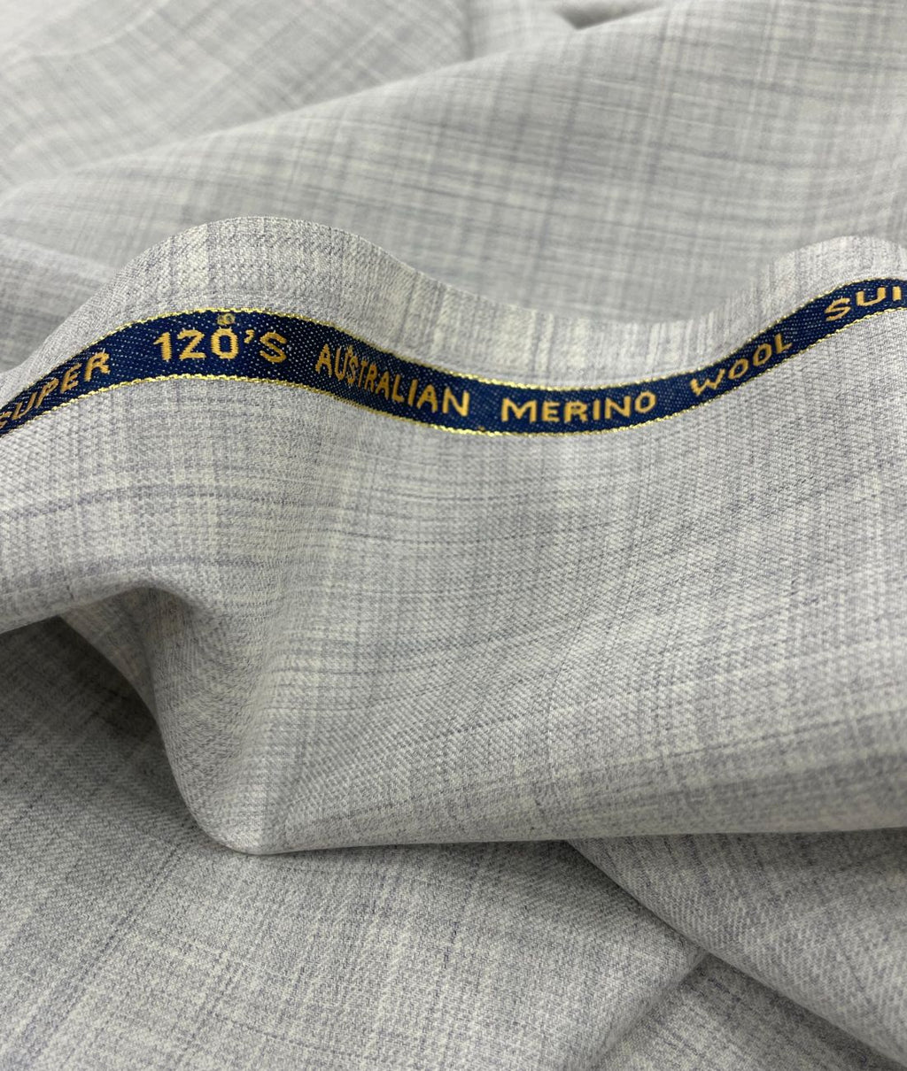 Absoluto Elite Luxury Grey Super 120's Counts Merino Wool Suiting Fabric