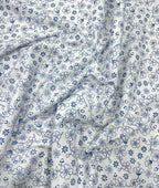 Loro Piana White Floral Printed Shirt Fabric for Men's Shirt