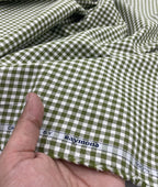 Raymond Small Check Premium Cotton Fabric for Men's Shirt