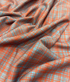 Heritage Check Printed Anti Wrinke Cotton Fabric for Men's Shirts & Kurta