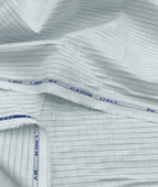 Cadini Italy Blue Pinstripe Linen Blend