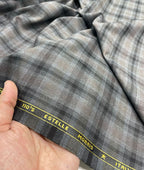 Estelle Morris 110's Counts Ultra Luxury Checks Suiting Fabric for Suits & Blazers