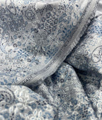Blue Paisley Printed Luxury Giza Cotton Fabric for Men's Shirt
