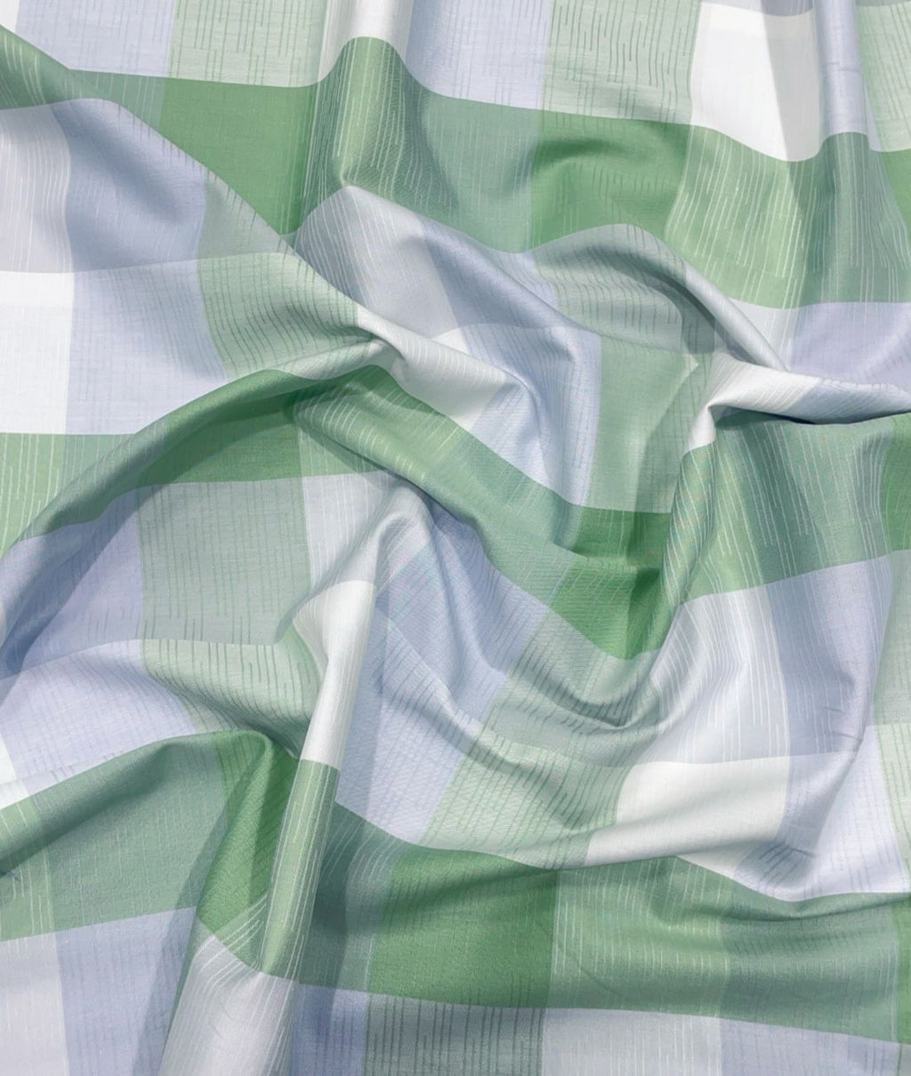 Reid & Taylor Luxury Giza Cotton Big Checks Fabric for Men's Shirt