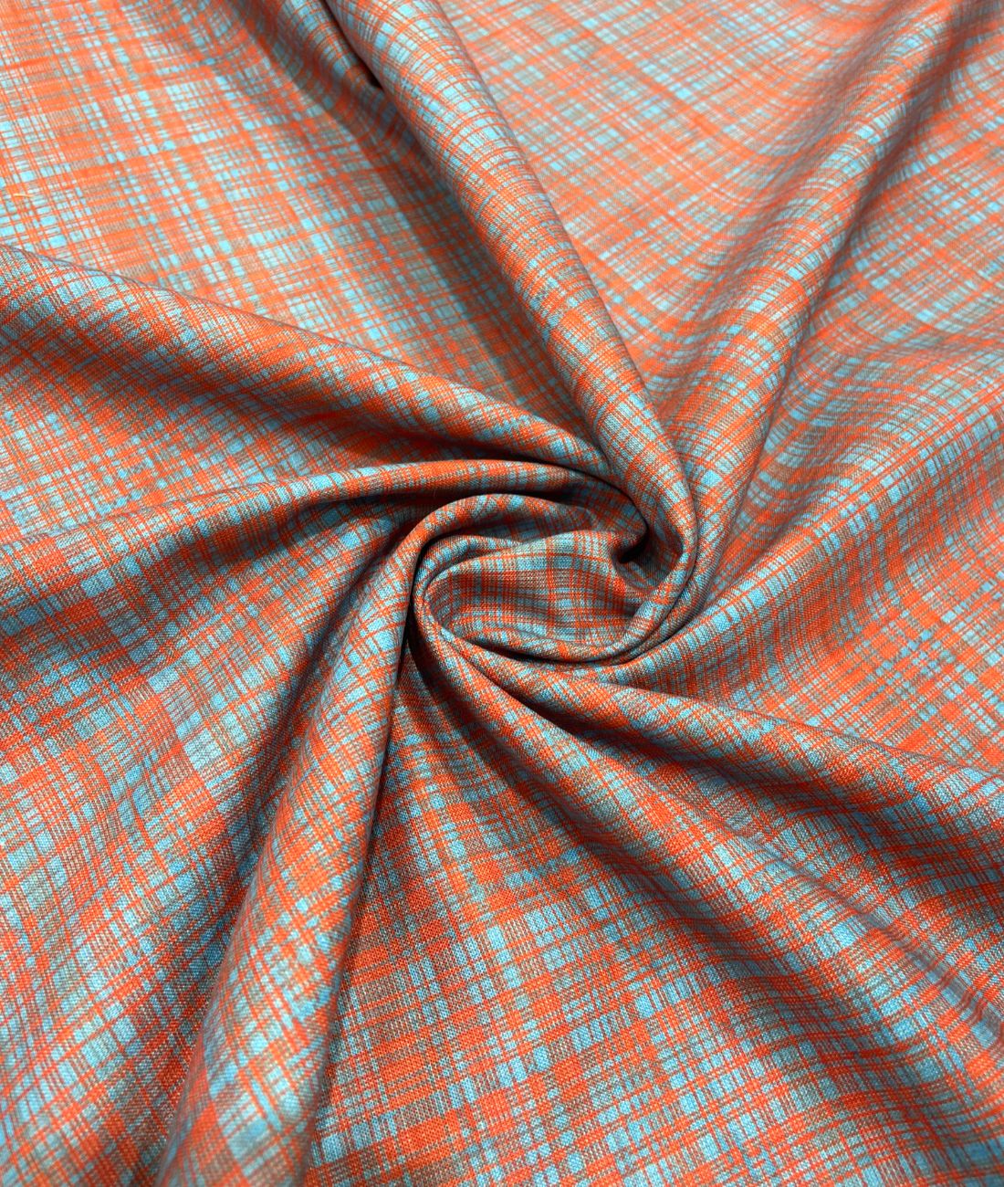Heritage Check Printed Anti Wrinke Cotton Fabric for Men's Shirts & Kurta