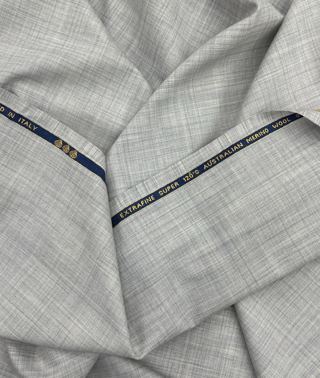 Absoluto Elite Luxury Grey Super 120's Counts Merino Wool Suiting Fabric