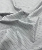Light Grey Stripe Linen Blend Fabric for Pant by Fabrique Modisto