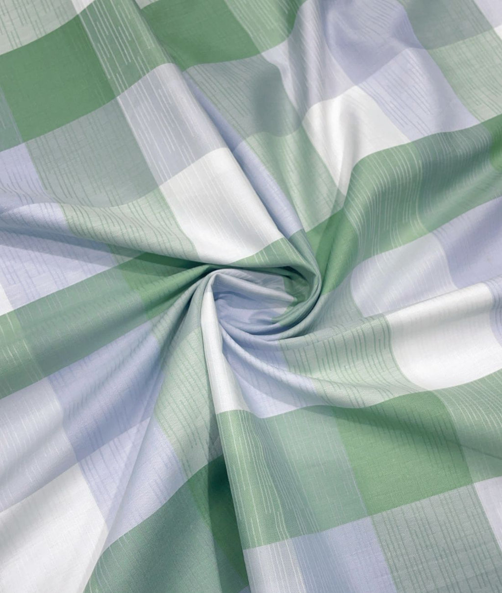 Reid & Taylor Luxury Giza Cotton Big Checks Fabric for Men's Shirt